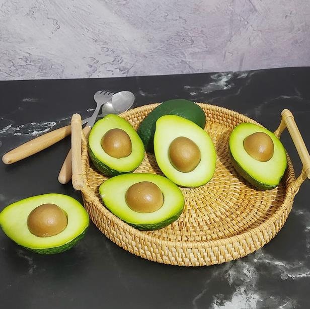 Fake Avocado Fruit Model,Simulated Fruit Vegetables ,Fake Food Model Children's Toys, Kitchen Decoration