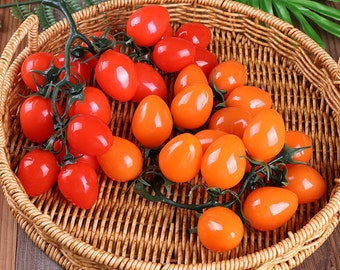 Fake Little Tomatoes Model,Simulated Vegetables Fruit ,Fake Food Model ,Simulated Cooking Ingredients, Kitchen Decoration