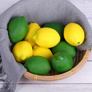 Fake Yellow Lemon Green Lemon Model, Simulated Fruit Vegetable, Cooking Ingredients,Fake Food ,Restaurant Decoration