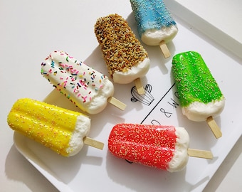 Fake Ice Cream Model,Simulated  ice-cream Cone,Fake Food ,Cooking Teaching Props,Dessert Shop Decoration