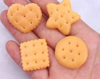 5 Stuks Fake Sandwich Cookies Biscuit Model, Gesimuleerde Dessert Ronde Vierkant Patroon koekje, Fake Food Model, Dessertwinkel Decoratie