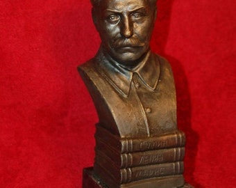 Bust STALIN head of the USSR Vintage Style Collectible Brass Bronze metal