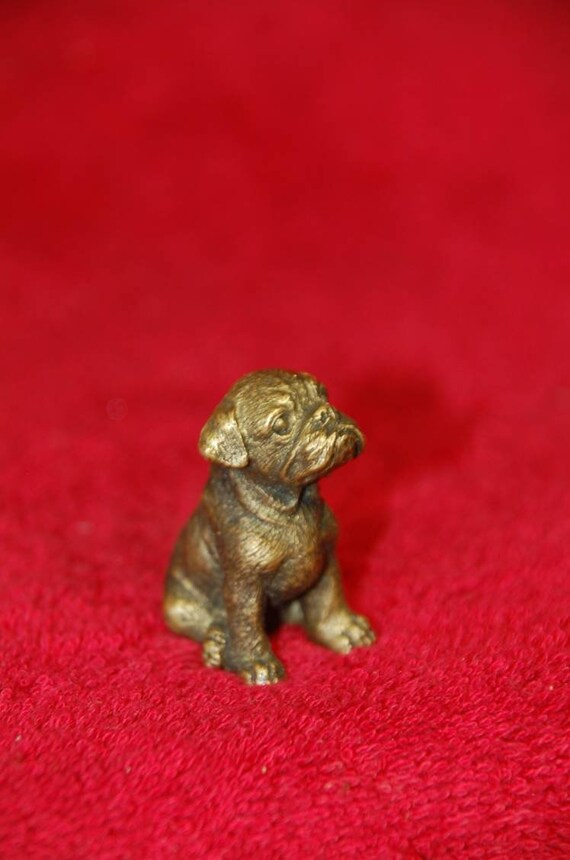 brass bulldog figurine