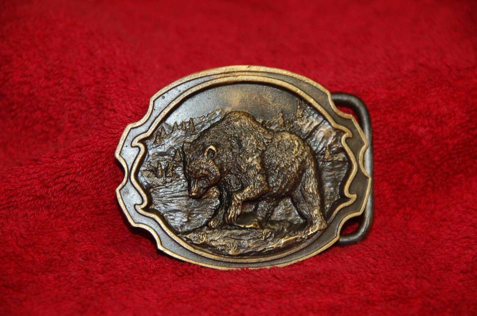 New solid bronze brass bear cast belt buckle personalized Etsy