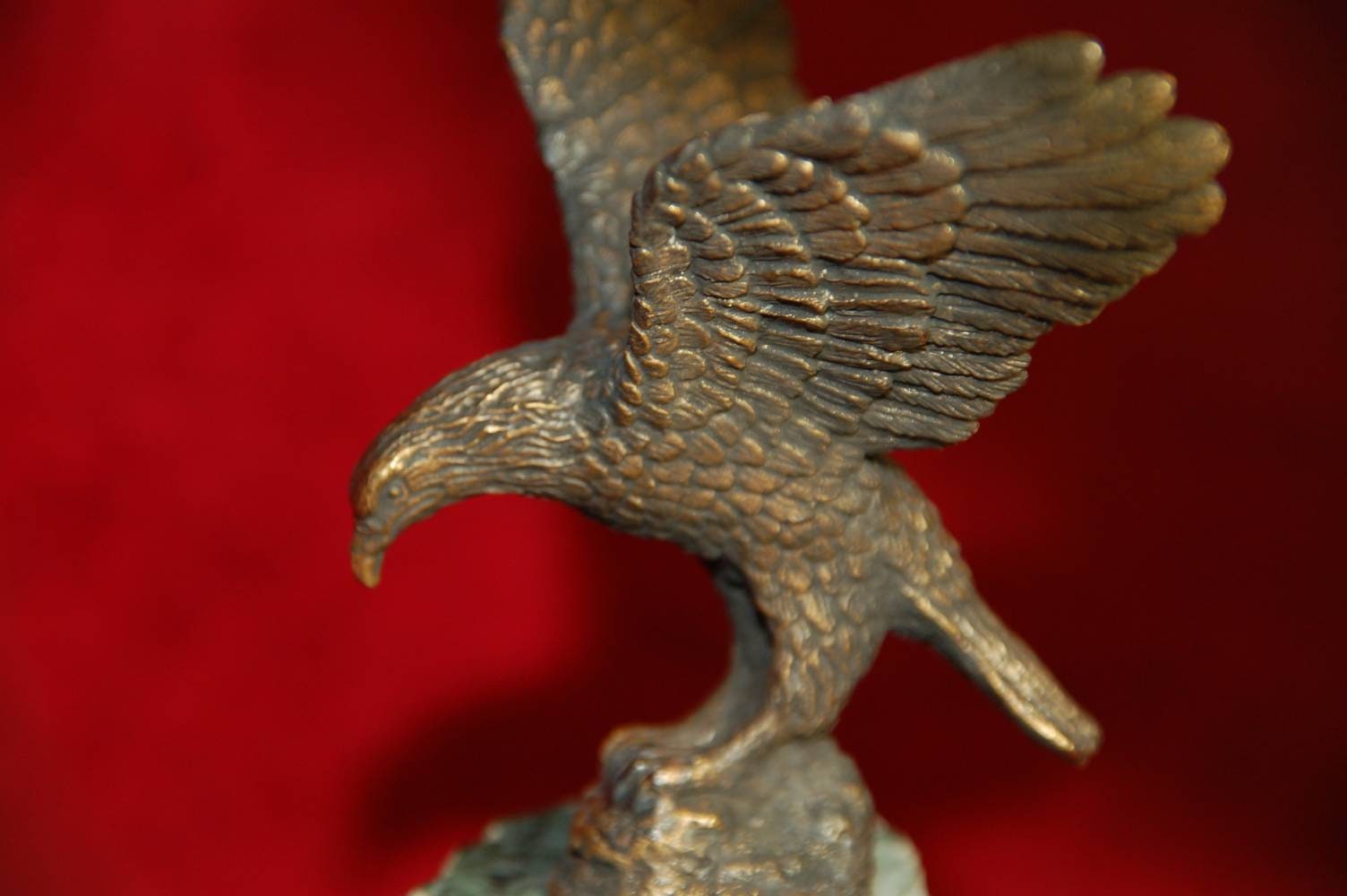 Vintage bronze Eagle sculpture exclusive handmade art home Etsy