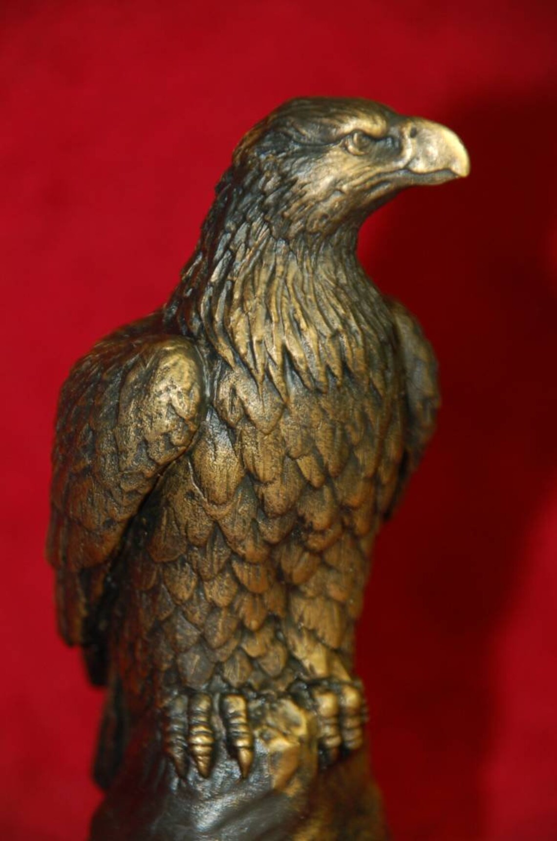 Vintage brass or bronze Eagle figurine exclusive handmade art Etsy