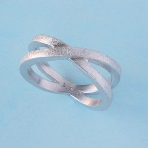 Ring CROSS silver ring,wedding ring,partner ring,Barbara Weiss image 1