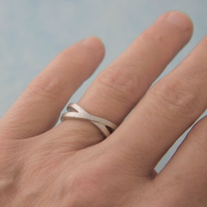 Ring CROSS silver ring,wedding ring,partner ring,Barbara Weiss image 2