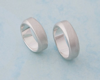 Wedding rings WOGE, partner rings, pair of rings, precious metal, Barbara Weiss