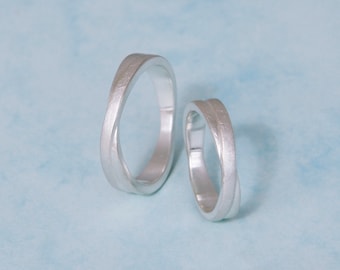 Wedding rings CROSS silver,partner rings Barbara Weiss