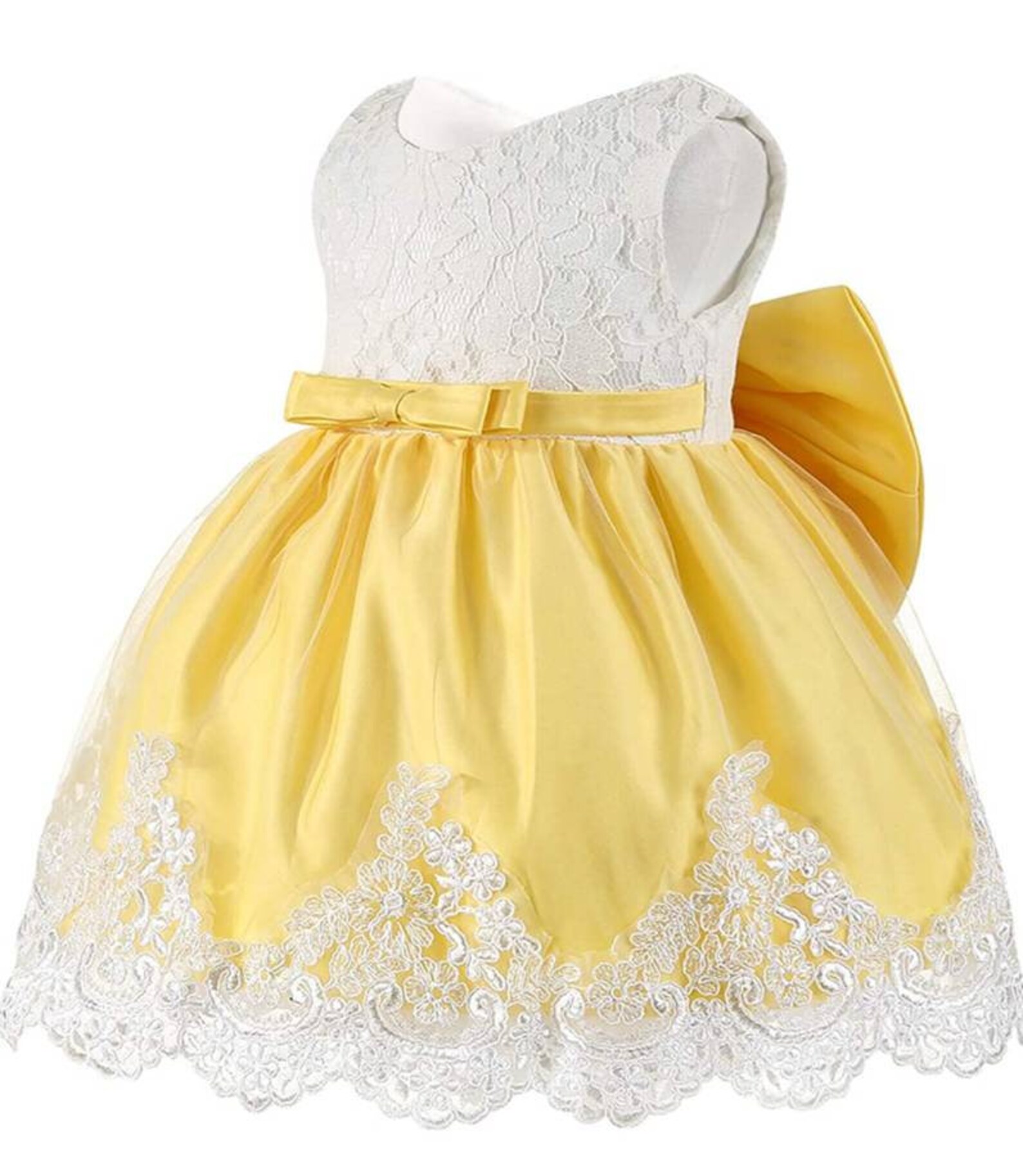 Yellow & White Lace Baby Girl Easter Dress Size 3T Ready Etsy