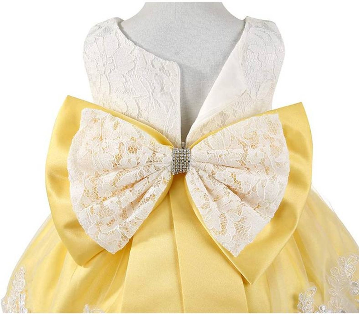 Yellow & White Lace Baby Girl Easter Dress Size 3T Ready | Etsy