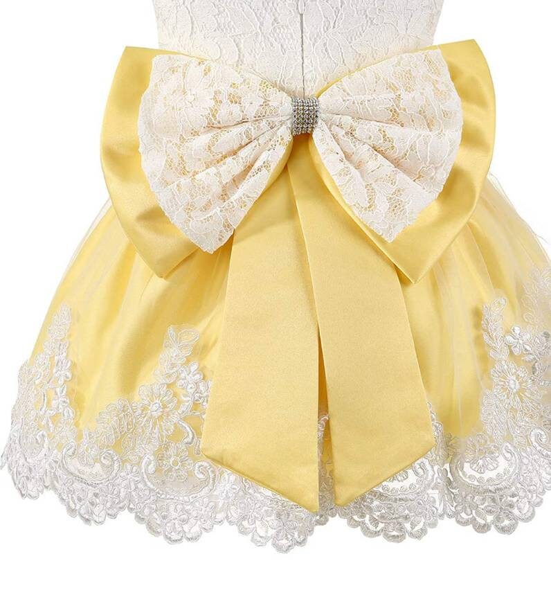 Yellow & White Lace Baby Girl Easter Dress Size 3T Ready | Etsy