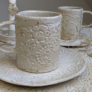 Coffee cup pottery, coffee mug ceramics, stoneware dishes, ceramic cup handmade