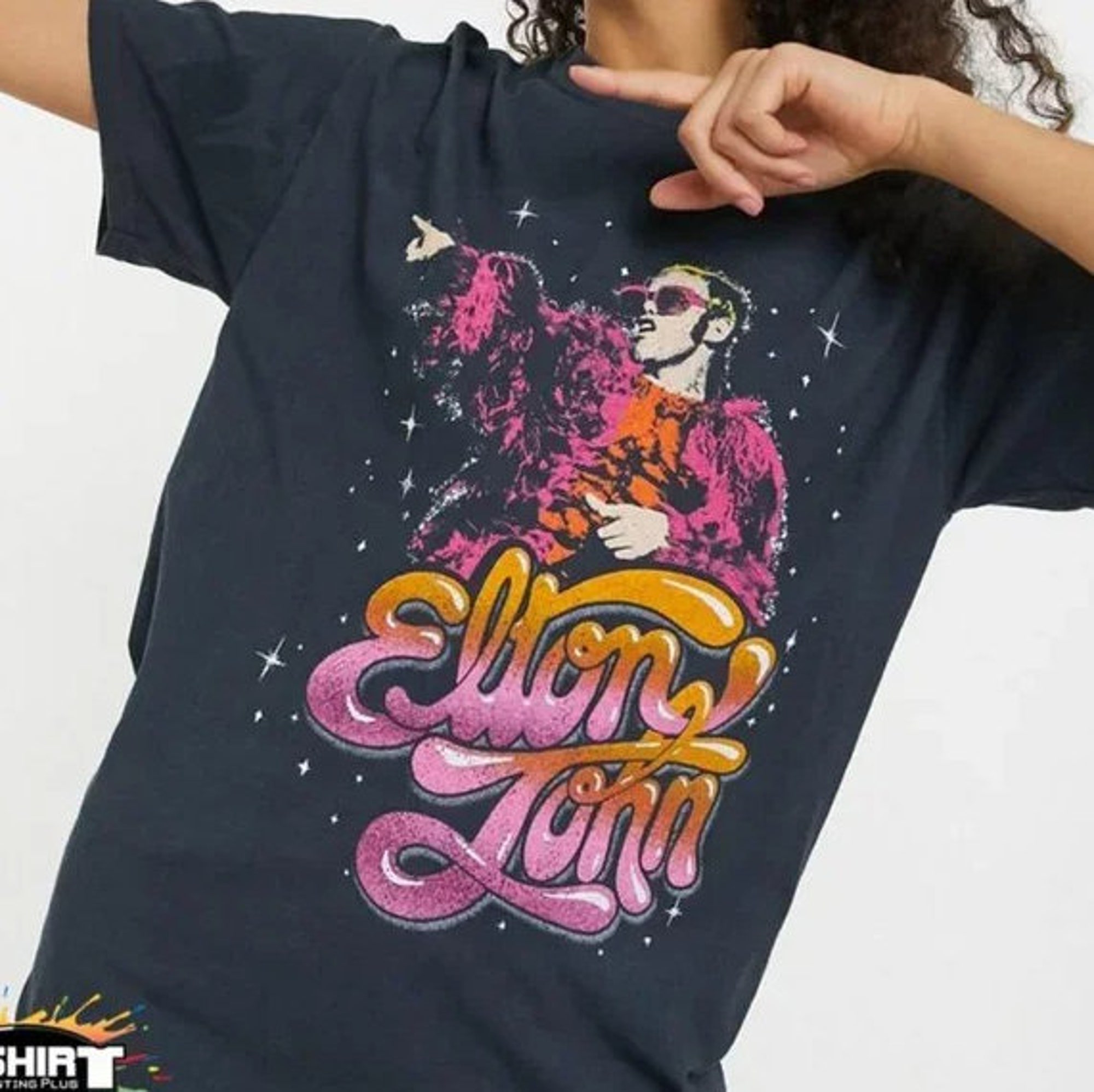 Discover Vintage Elton John Grafik T-Shirt