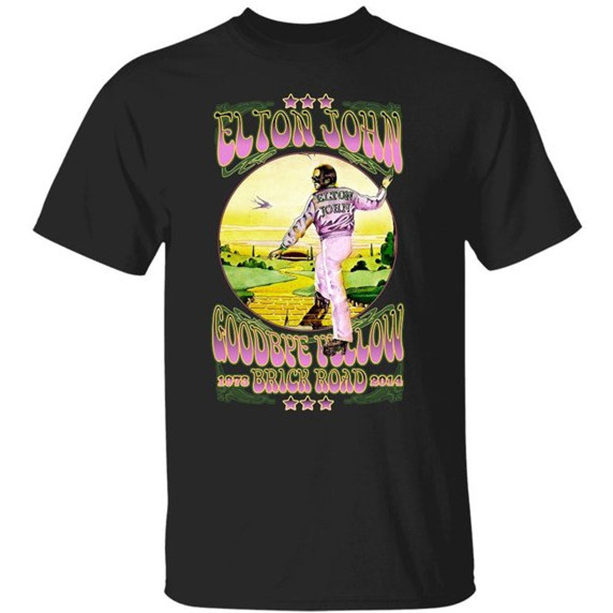 Discover Vintage Elton John Goodbye Yellow Brick Road T-Shirt