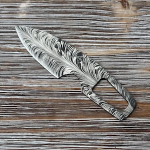 Coltello Gamsjaga Feathers Damascus GJ03a