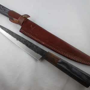 Gamsjaga Kitchen Knife GJK6d Carbon Steel Ash Flamed