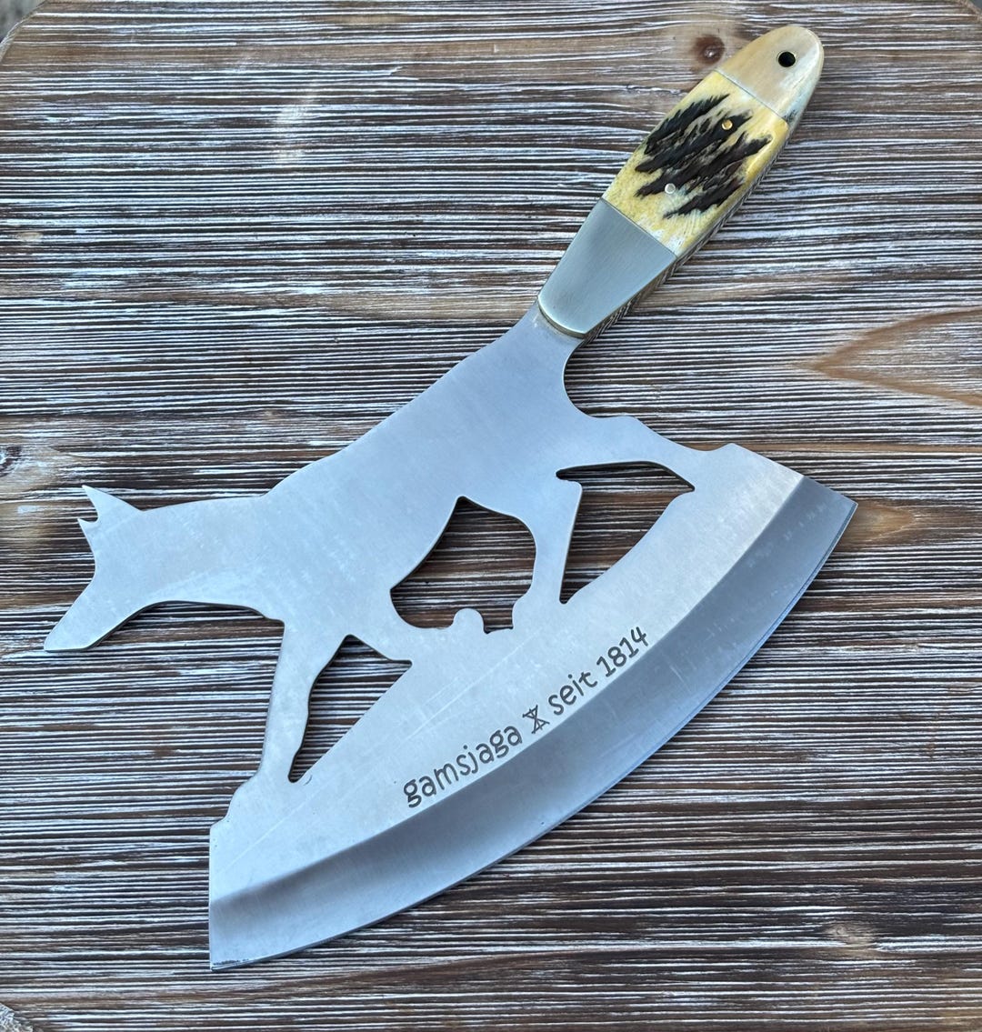 Gamsjaga Rocking Knife Fox GJ20101 Beef Bone Processed - Etsy