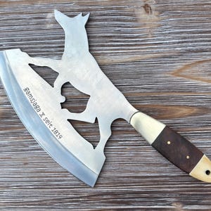 Gamsjaga chopping knife fox GJ20102 walnut wood