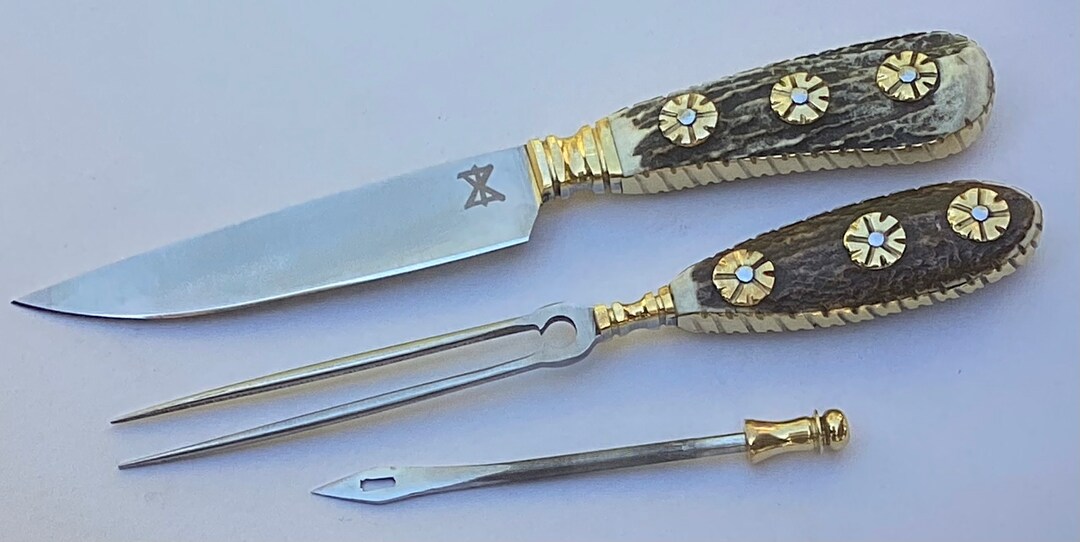 Gamsjaga Carter's Cutlery GJ84 Deer Horn Etsy