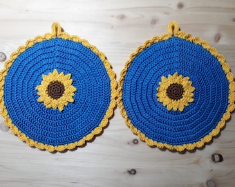 Superdicke Topflappen "Sonnenblume"