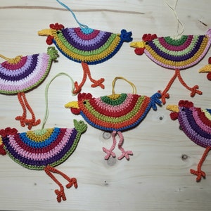 Big Colorful Chicken, Surprise Chicken, Crochet Chicken, Colorful Chickens