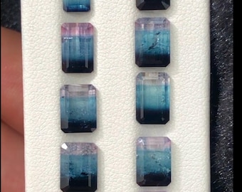 tourmaline tricolour stones lot 20.85 carats lot set natural from kunar mine Afghanistan