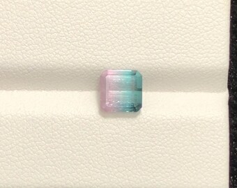 bicolour tourmaline faceted 2.41 carats natural from Afghanistan