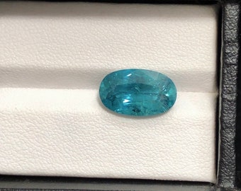 Turmalina azul natural de 5,05 quilates do Afeganistão