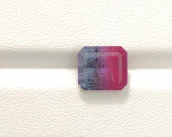 tourmaline bicolor 5.51 carats purple and pink combination of colors rare natural from kunar mine Afghanistan