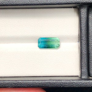 tourmaline blue bicolour 2.10 carats from Afghanistan