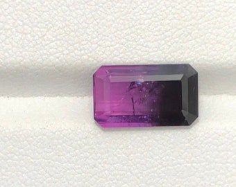 bicolour tourmaline faceted 5.60 carats