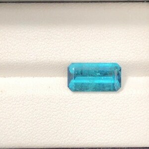 beautiful blue tourmaline faceted 2.87 carats natural from Afghanistan