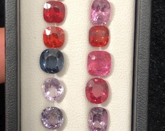 spinels lot 21.09 carats natural mixed colors spinels in different colours from Burma