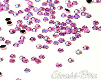 PINK AB  SS10 Hotfix DMC Strass Rosa Irisierend