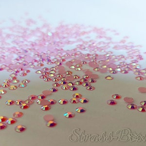 Jelly Light ROSE AB SS10 NON Hotfix Rhinestones to stick on iridescent 3mm