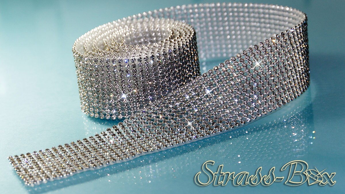 Hotfix MESH CRYSTAL 24 Rows 7.8cm Rhinestone Ribbon SS08 - Etsy