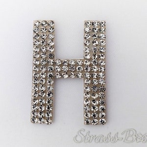 Letra autoadesiva Chaton / H / patches de glitter para colar em Crystal