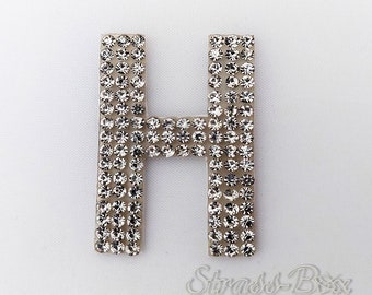 Self Adhesive Letters Chaton / H / Glitter Stick On Patches Crystal
