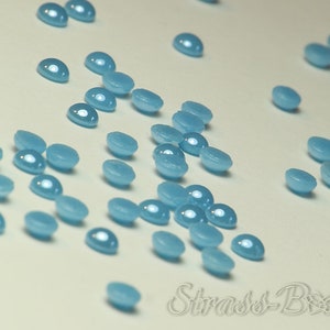 Water Blue  5 mm Hotfix Ceramic Stones