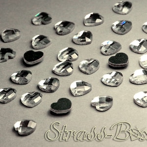 HEART 10mm CRYSTAL Hotfix clear rhinestones