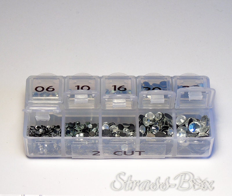 2 Cut AAA BOX with Crystal and Crystal AB stones