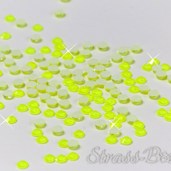 JAUNE FLUO SS10 Hotfix DMC strass jaune