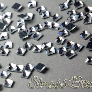 QUADRAT 6x6 mm CRYSTAL Hotfix Strasssteine Klar