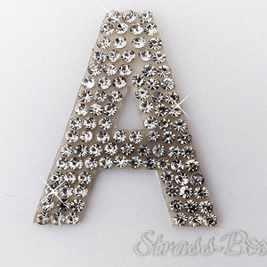 Autoadhesivo Letras Chaton / A / Glitter Stick On Patches Crystal