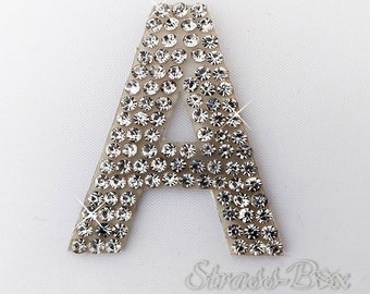 Self Adhesive Letters Chaton / A / Glitter Stick On Patches Crystal