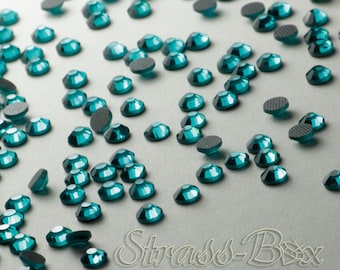 BLUE ZIRCON SS16 Hotfix DMC rhinestones turquoise green