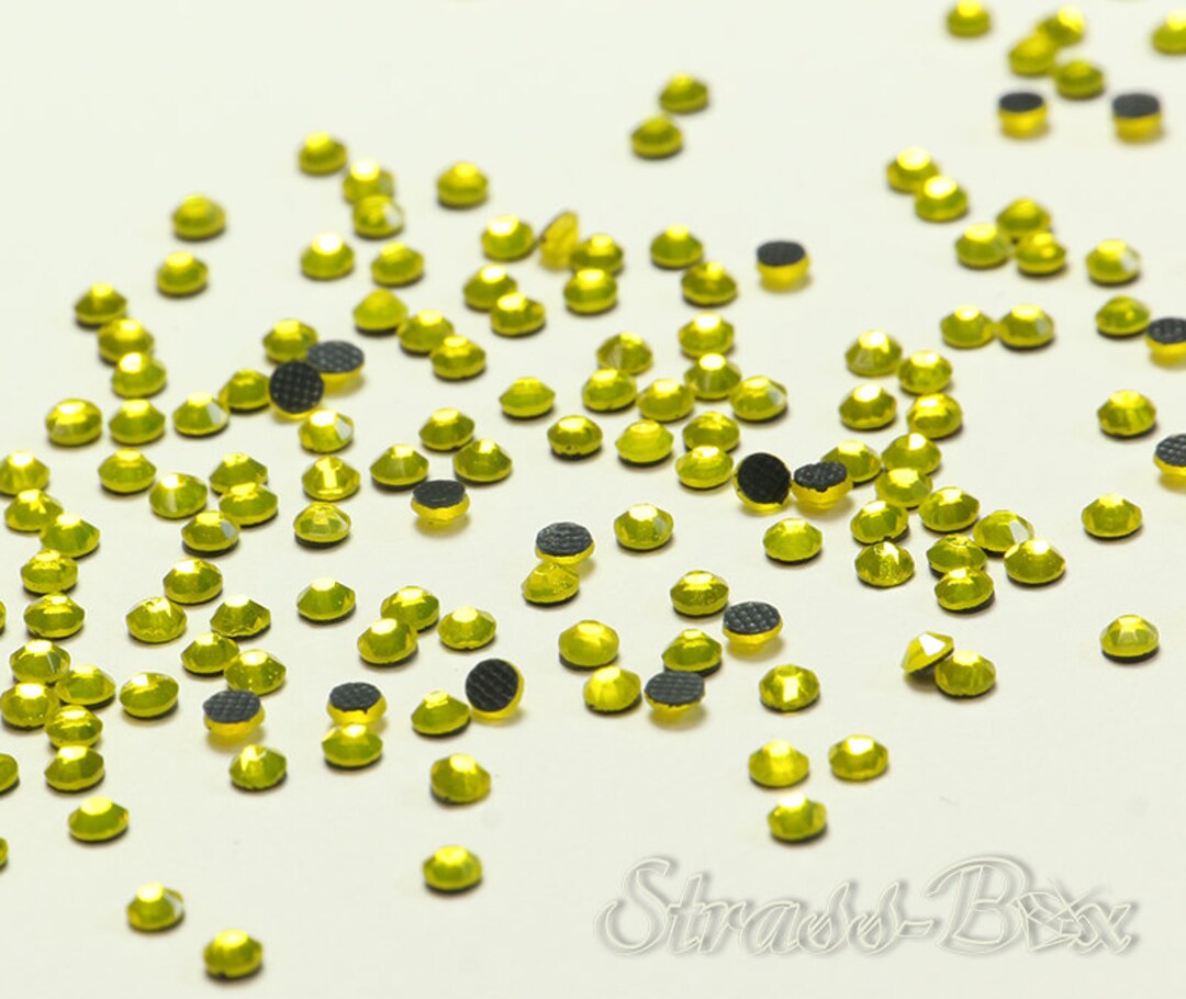 SS16 Yellow Crystal Rhinestones Non-hotfix Flatback Rhinestones 100pcs 