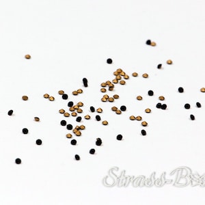 Chaton SS1 / PP4 1,1 -1,2 mm JET/black Rhinestones glass